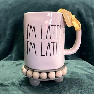 Rae Dunn I’M LATE I’M LATE rabbit Mug